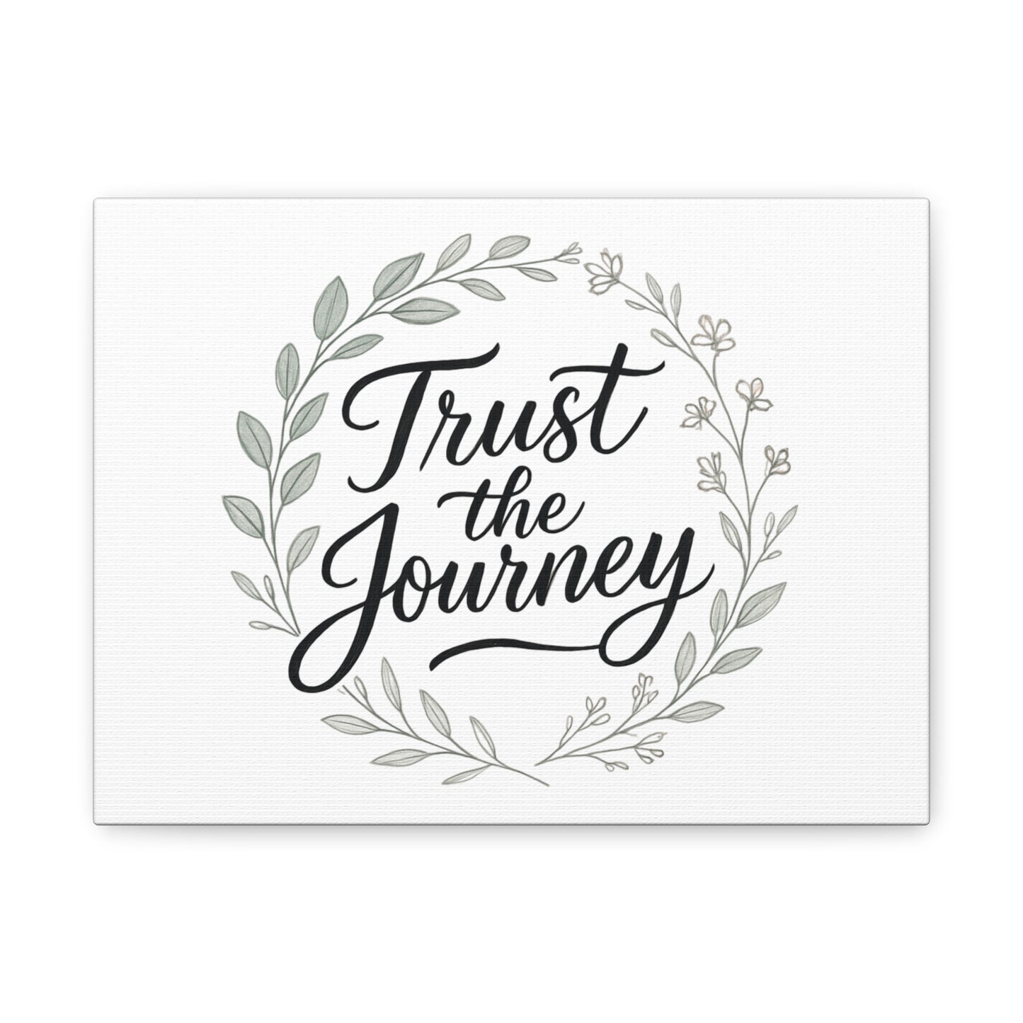 Trust the Journey Canvas Wall Art — Inspirational Wreath Quote