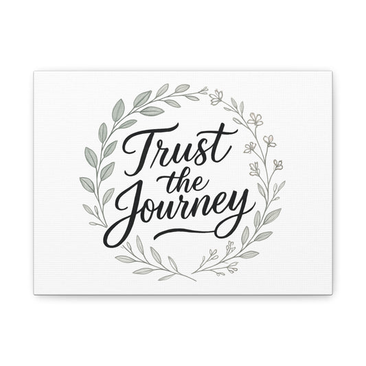 Trust the Journey Canvas Wall Art — Inspirational Wreath Quote